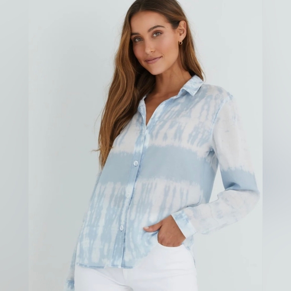 Oasis Blue Tie Dye Shirt - Picture 1 of 5